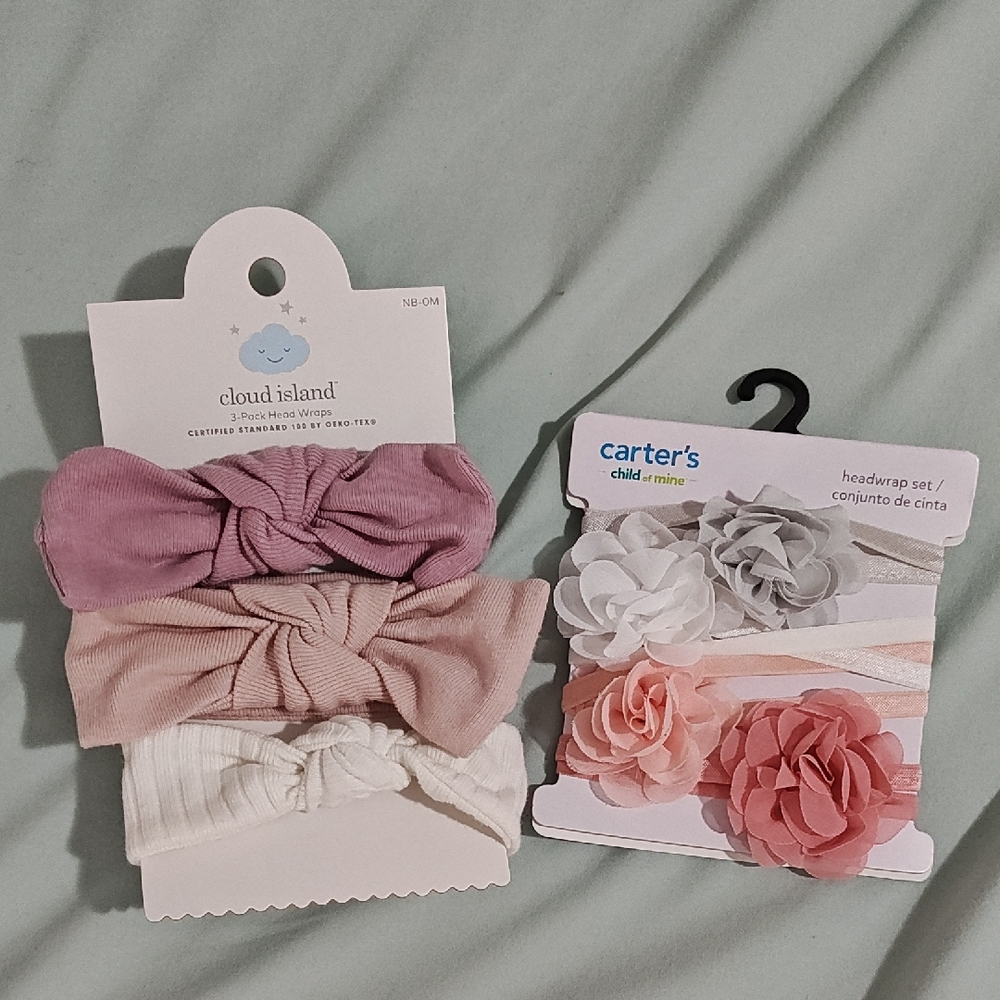 Cloud Island Hairband Set - Lavender, Blush, Ivory